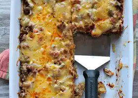 Beef and Bean Enchilada Casserole recipe