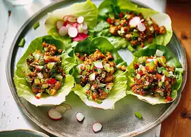 Quick Pork Lettuce Wraps recipe