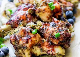 Blueberry BBQ Chicken Wings recipe