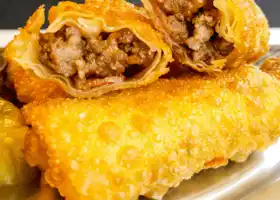 Bacon Cheeseburger Egg Rolls recipe