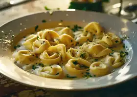 Creamy Garlic and Herb Tortellini recipe