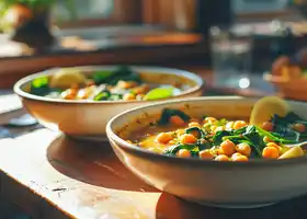 Thai Red Curry Chickpea Stew with Spinach & Lemon recipe