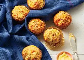 Air Fryer Cheddar, Bacon and Chive Breakfast Muffins recipe