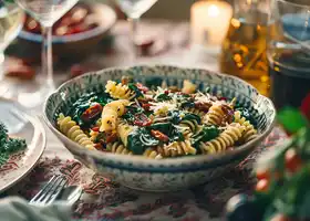 Spinach & Sun-Dried Tomato Fusilli recipe