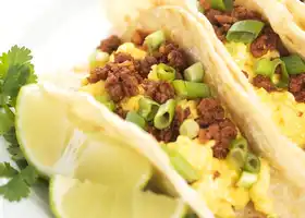 Chorizo and Egg Breakfast Tacos recipe