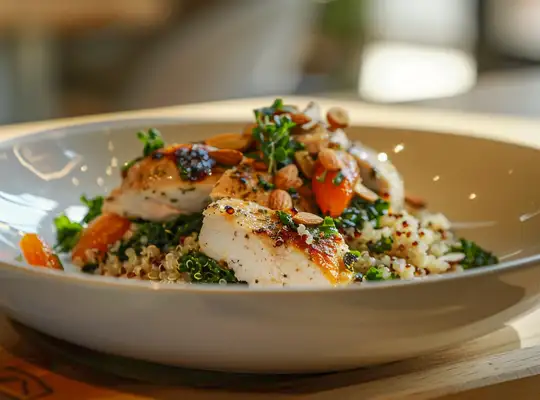 Stashcook | Herb-Infused Chicken with Almond & Apricot Quinoa