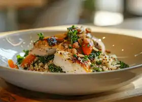 Herb-Infused Chicken with Almond & Apricot Quinoa recipe
