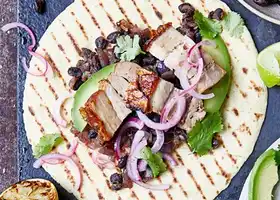 Pork & black bean tacos recipe