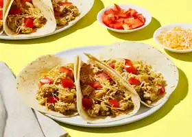 Salsa Verde Breakfast Tacos with Eggs & Potatoes recipe