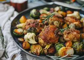 Herb-Crusted Chicken with Roasted Vegetables recipe