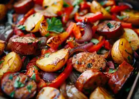 Spicy Sausage and Potato Roast recipe