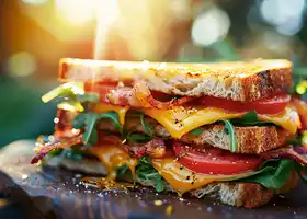Cheesy Bacon and Tomato Grilled Sandwich recipe