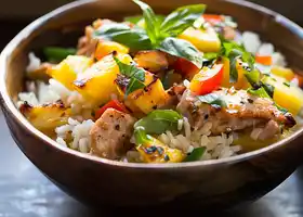 Pork, Pineapple & Pepper Rice Bowl recipe