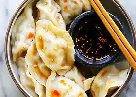 Pork Shrimp and Napa Cabbage Dumplings recipe