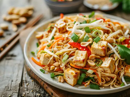 Tofu and Vegetable Stir-Fried Noodles