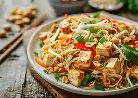 Tofu and Vegetable Stir-Fried Noodles recipe